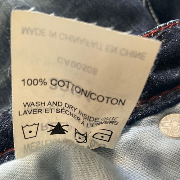 NWOT 1921 Western Glove Works 32/34 Relaxed Distressed Button Fly Jeans Blue - Picture 9 of 10